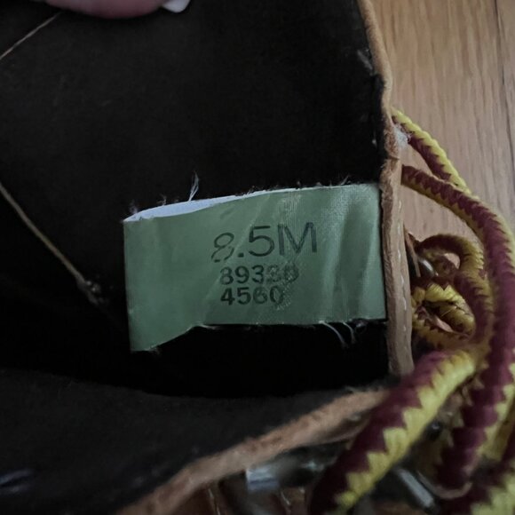 Timberland Size 8.5 M Tan Leather Lace-Up Wedge Heel Ankle Bootie Boots Shoes - Picture 10 of 16